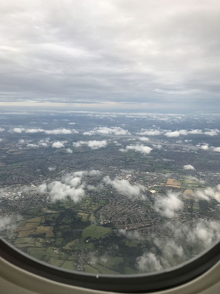 ロンドン上空