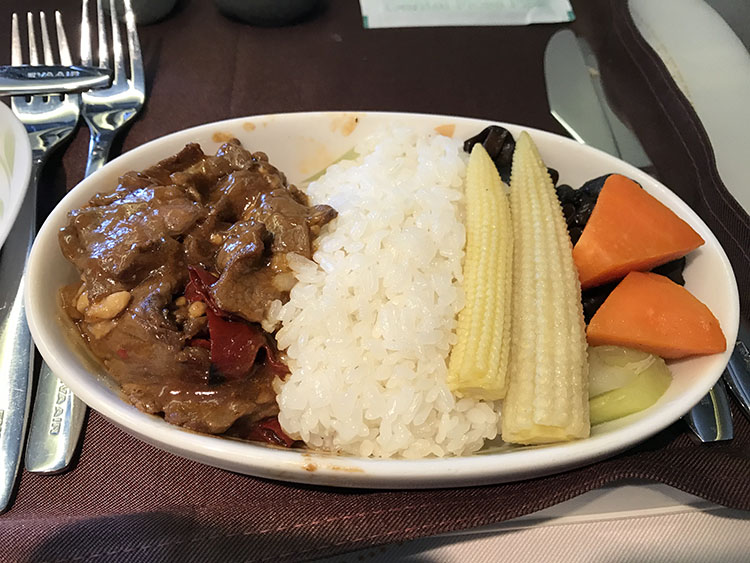 バンコク行き機内食