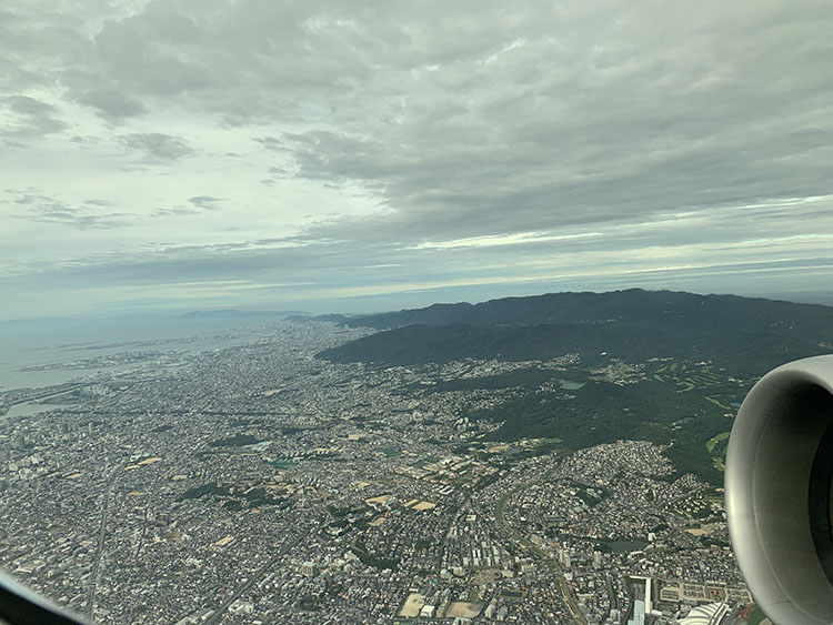 離陸後の眺め