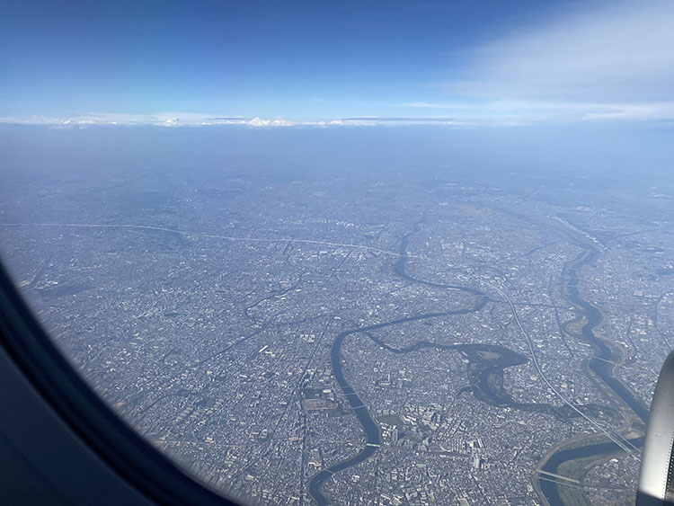 離陸後の眺め